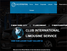 Tablet Screenshot of clubinternationallimousine.com